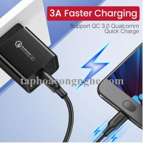 Ugreen 60827 3M màu đen cáp Micro Usb 2.0 mạ nickel chống nhiễu us289 30060827